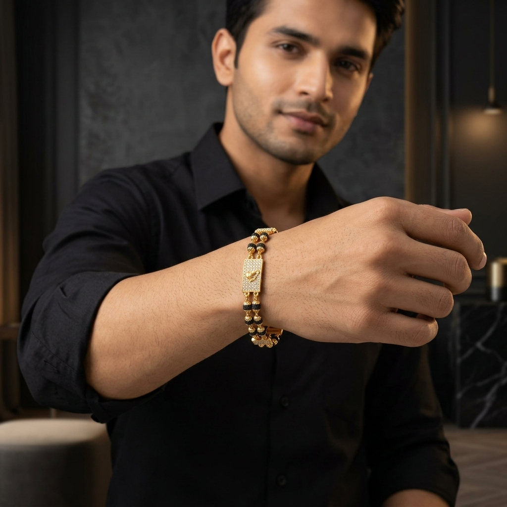 Divine Ganesh Ji Men's Rudraksha Bracelet