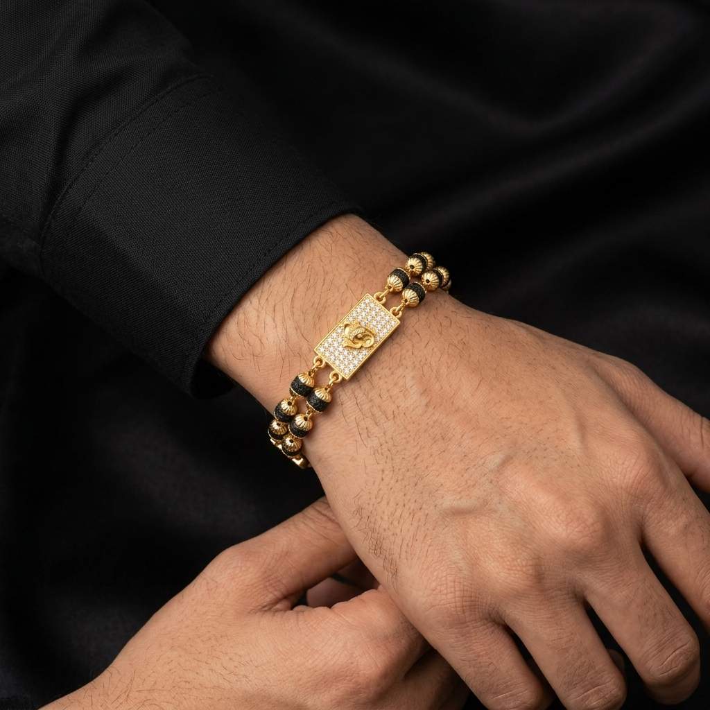 Divine Ganesh Ji Men's Rudraksha Bracelet