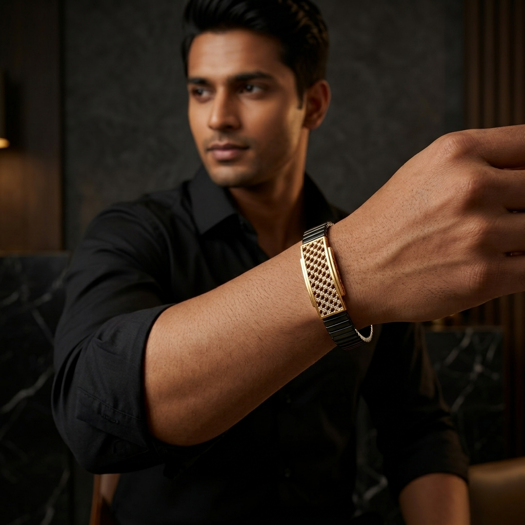 Men's Crystal Stretch Bracelet