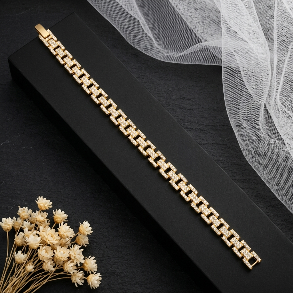 Crystal Cuban Link Bracelet