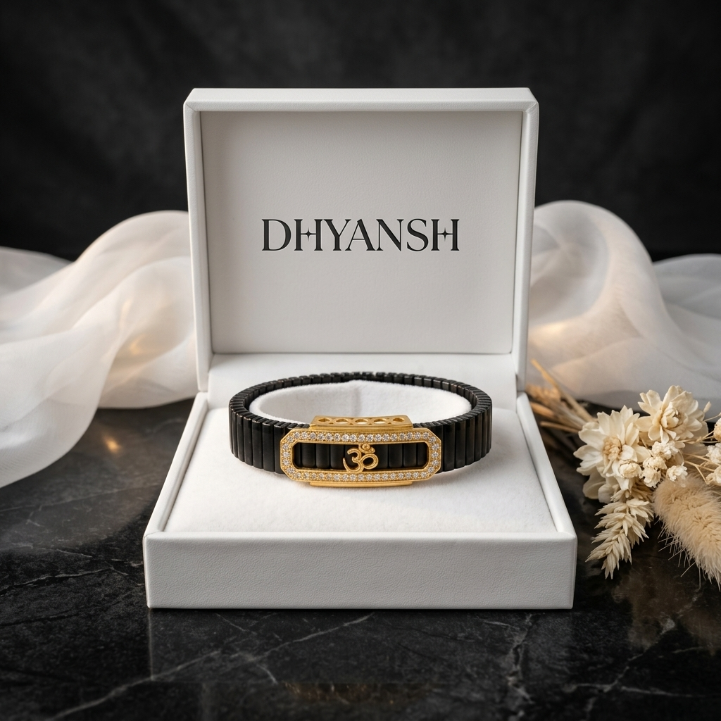 Men's Om Crystal Bracelet