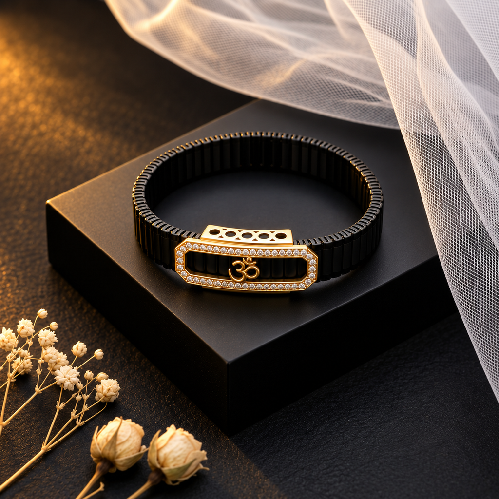 Men's Om Crystal Bracelet